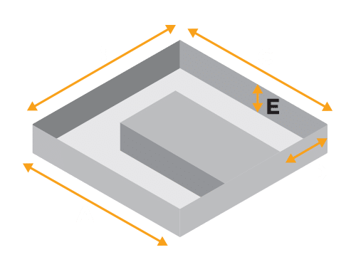 Footings / trenches measurement diagram